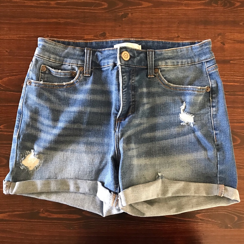LC Lauren Conrad Cuffed Jean Shorts